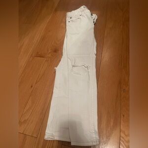 Free People White Distressed Jeggings
